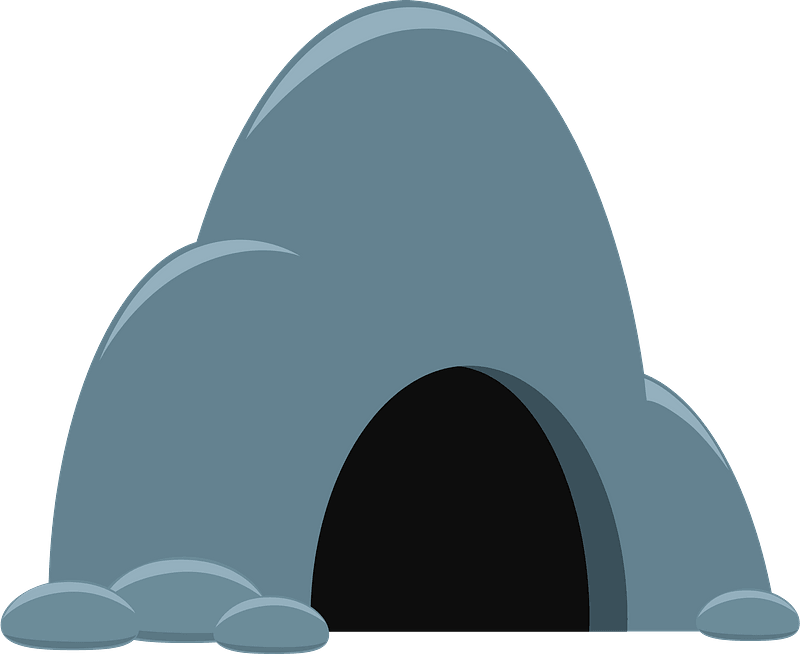 Cave No Background (black, teal, gray)