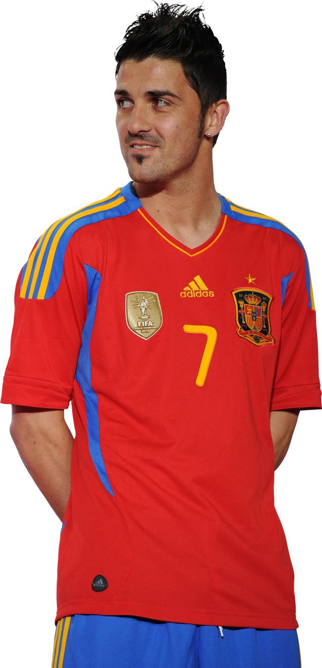 David Villa Png Isolated Pic (chocolate, black, red)