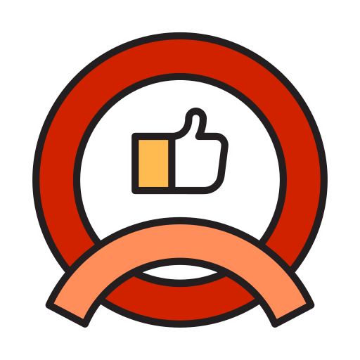 Favorite Quality Badge Ribbon Award Best Like Recommended Icon Free Nobackground Png Icon Download (red, salmon, black, white)