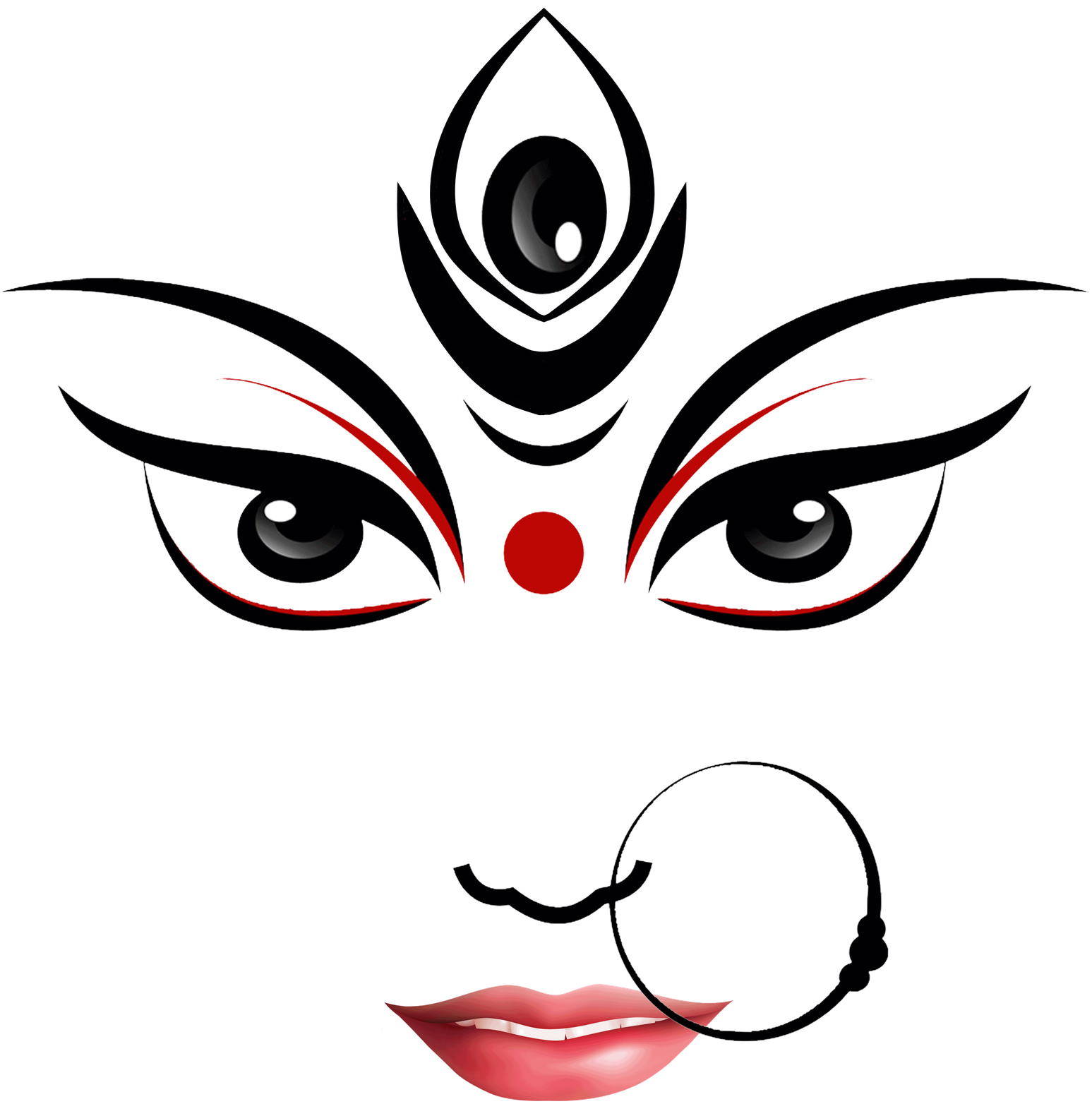 Navratri Png Clipart (black)