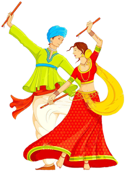 Navratri Png Transparent Picture (red, yellow, gold, black, white)