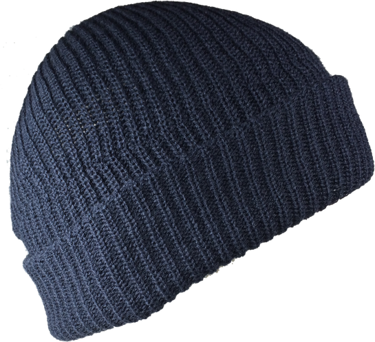 Navy Beanie Transparent Png (black)