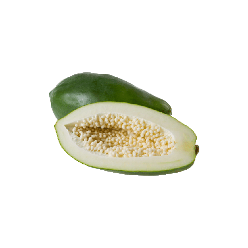 Raw Green Papaya Png Transparent Image (gray)