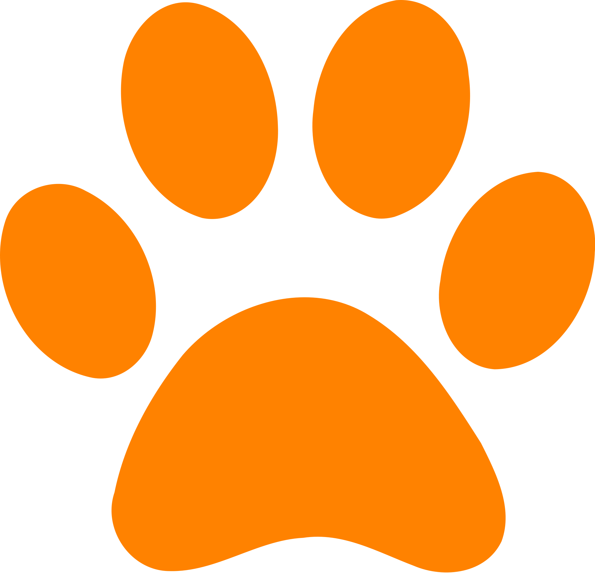 Paw Png Transparent Hd Photo (black, orange)