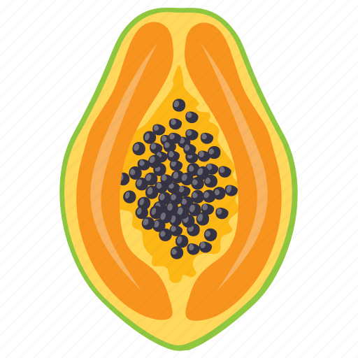 Raw Papaya Png Clipart (indigo, orange, black)