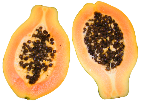 Raw Papaya Png File (salmon, black)