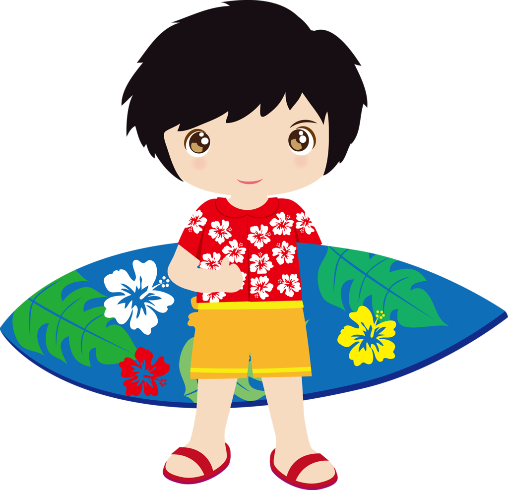 Hawaiian Luau Boy Png Image (pink, black, white, teal, orange)