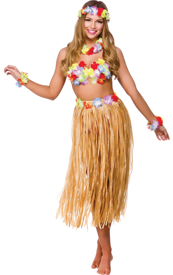 Hawaiian Luau Girl Png Pic (gray)