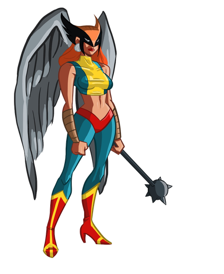 Hawkgirl Transparent Background (black, gray)