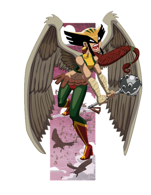 Hawkgirl Transparent Png (black, silver)