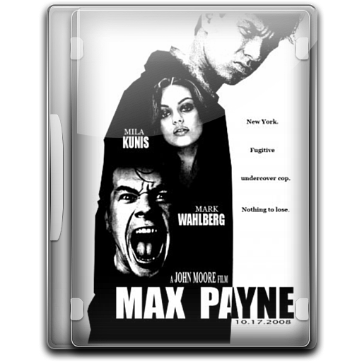 Max Payne Cover Png File (black, lavender, white, silver)