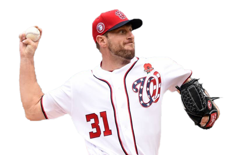 Max Scherzer Png Photo (white, lavender)