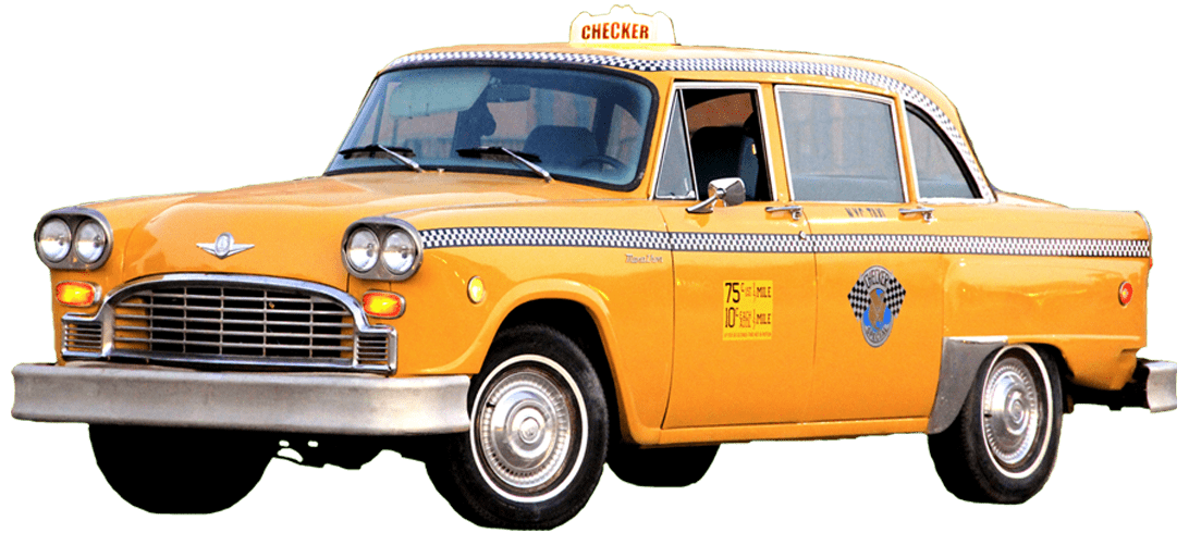 Taxi Car No Background (black, gray)