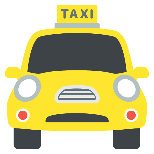 Taxi Car Transparent (gold, indigo, white, yellow, black)