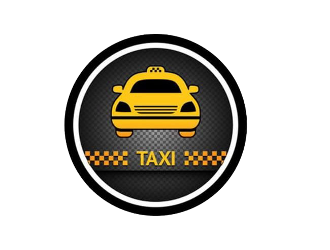 Taxi Logo Png Photo (black, white)