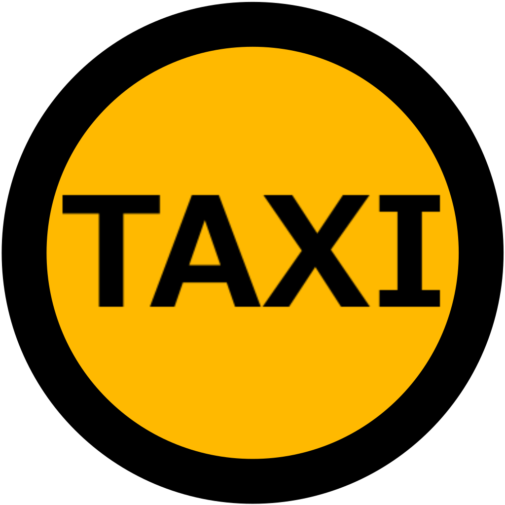 Taxi Logo Png (gold, black, orange)