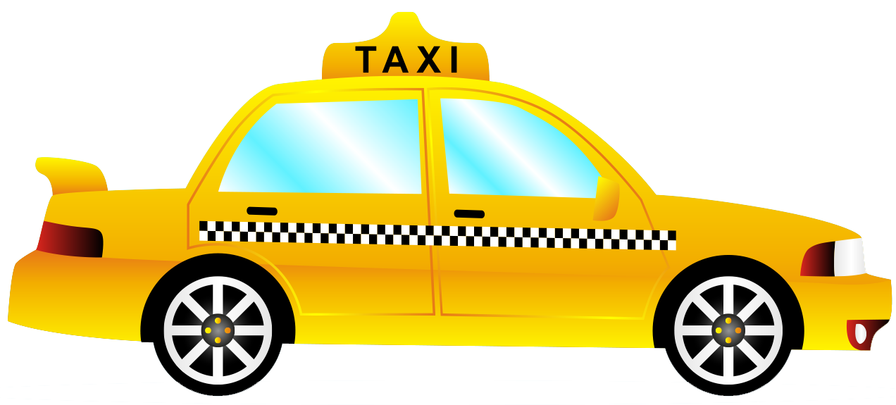 Taxi No Background (gold, black, orange, white)