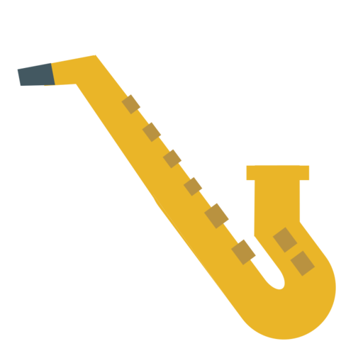 Saxophone Free Png Icon (orange, black, chocolate)