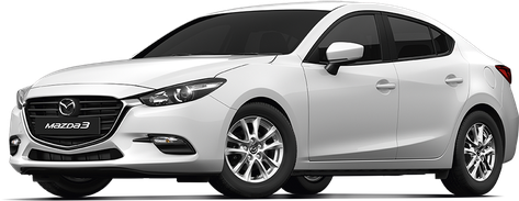 Mazda 3 Png Isolated Image (white, silver, black)