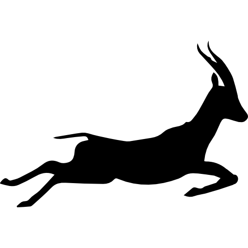 Gazelle Png Image (black, silver, white)