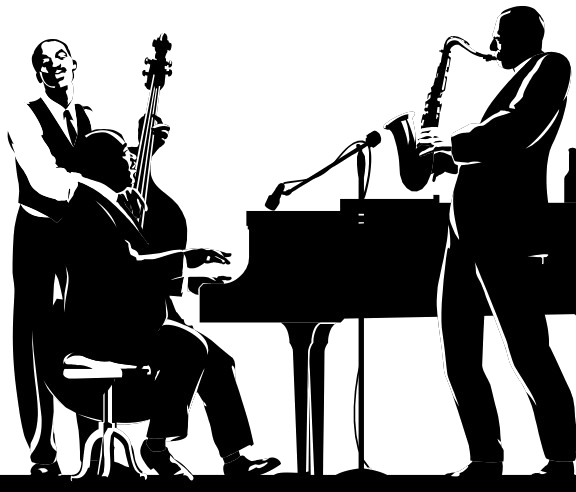 Jazz Musician Png Transparent Image (white, lavender, black)