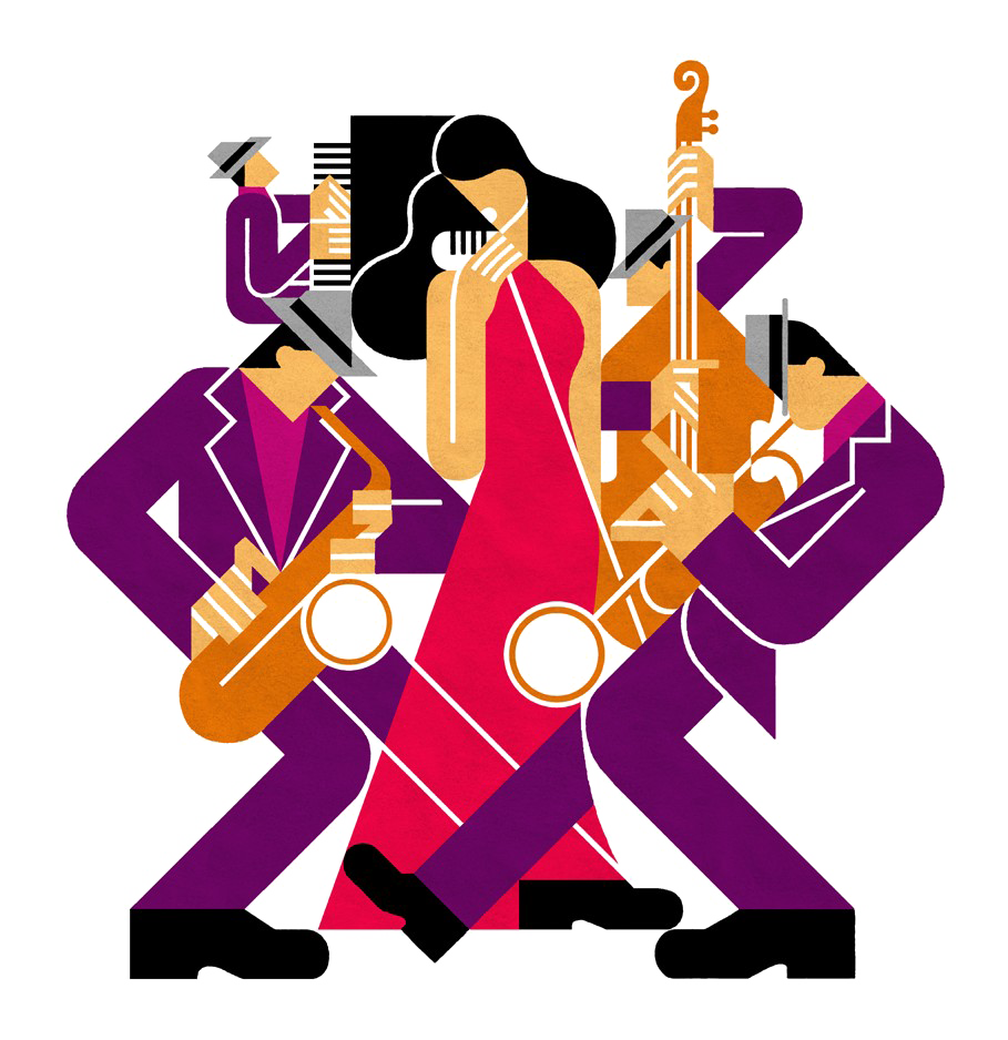 Jazz Png Cutout (purple, black, red, white)