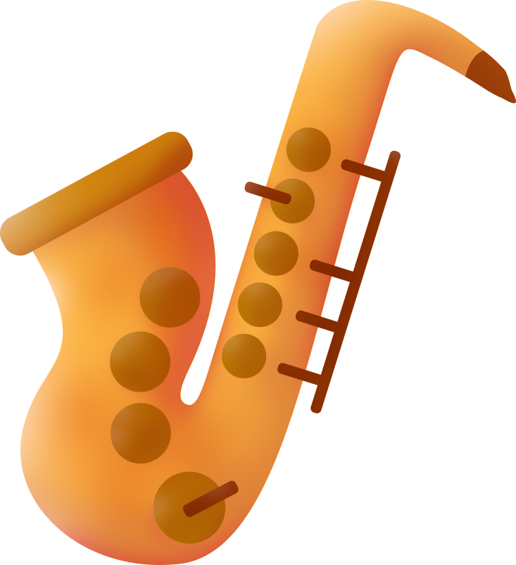 Jazz Saxophone Png Pic (chocolate, maroon, olive, orange)