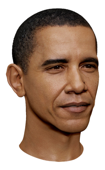 Obama Png File (olive, black)