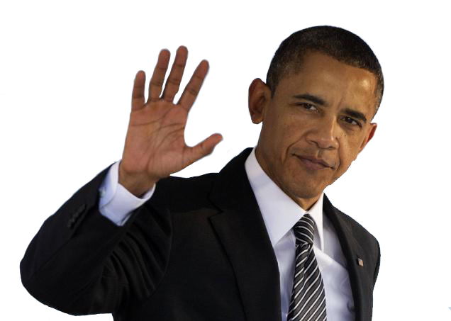 Obama Png Isolated Image (white, black)