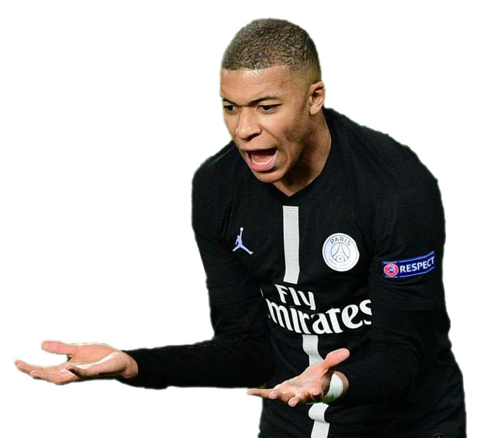 Mbappe Png Isolated Pic (white, black)