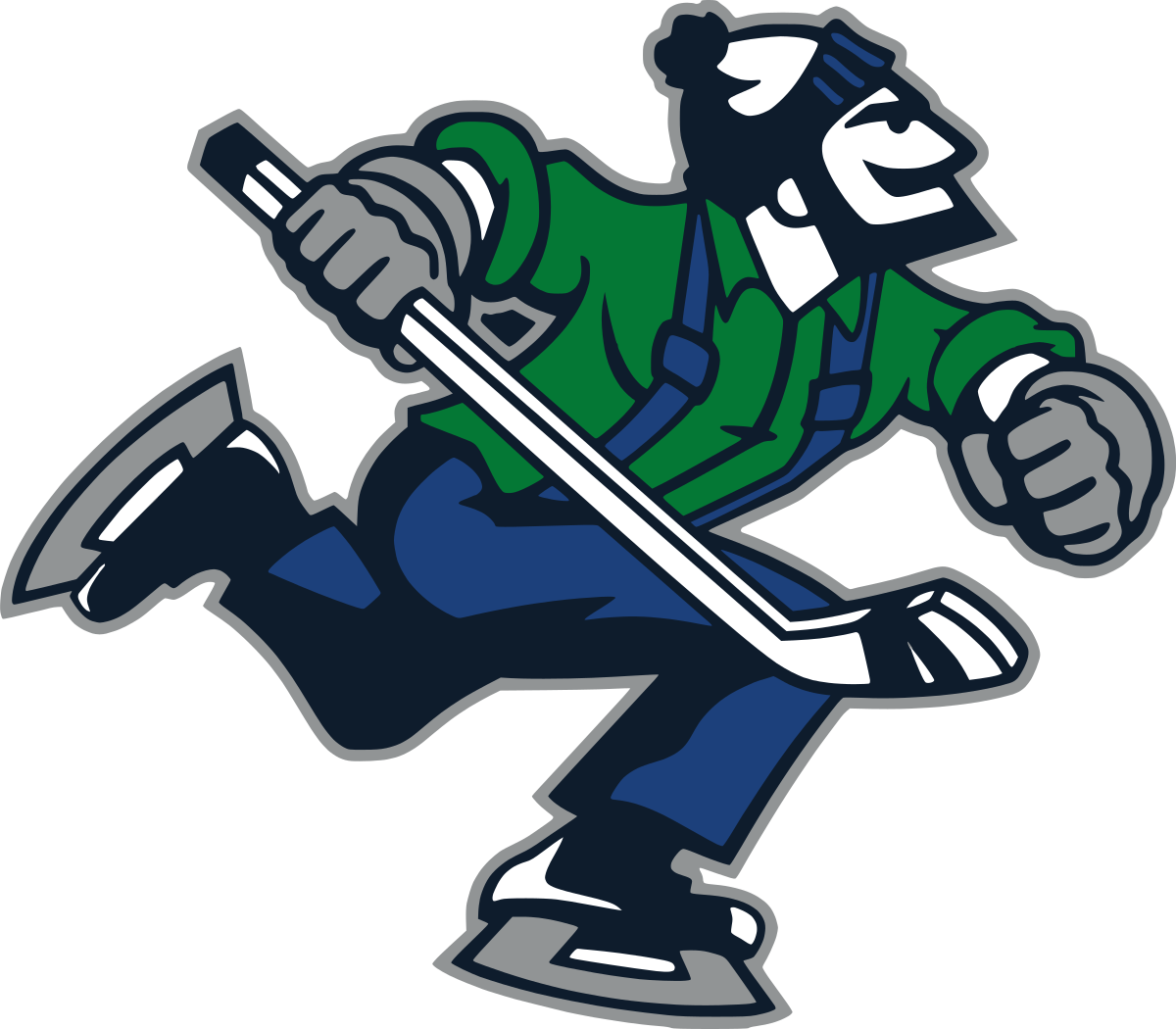 Abbotsford Canucks Png (teal, white, black, green, navy)