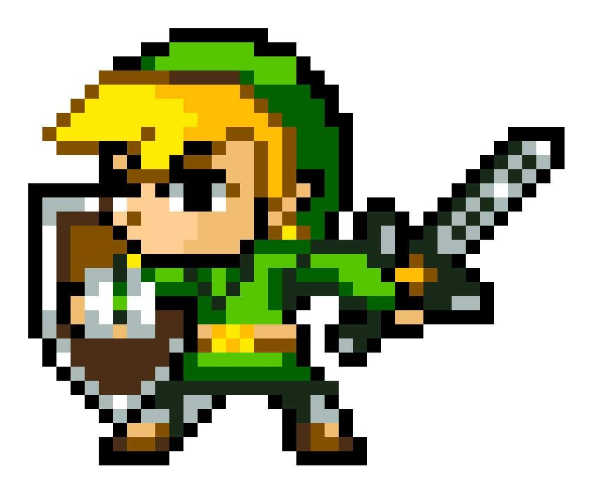 8Bit Transparent Png (white, black, gold, maroon, green)