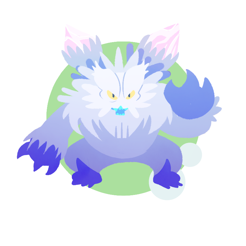 Abomasnow Pokemon Png Isolated Hd (white, lavender, silver)