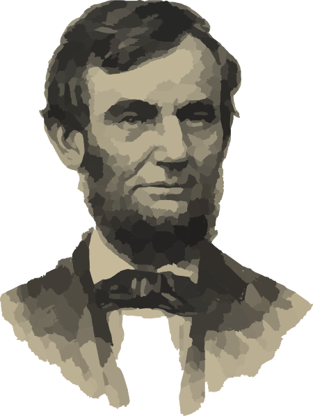 Abraham Lincoln Png Clipart (white, black, silver)