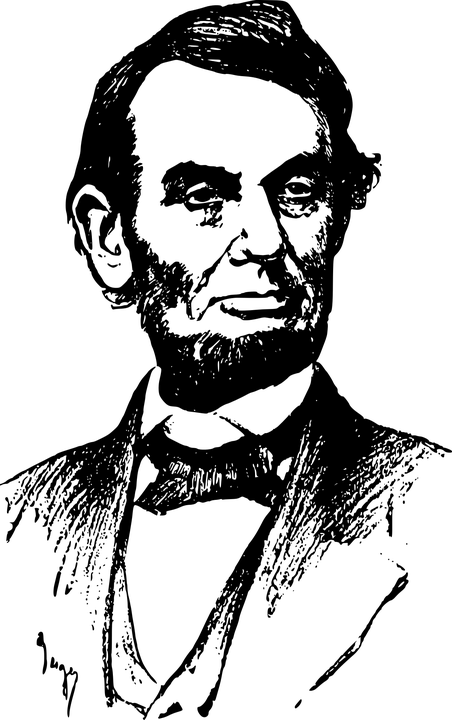 Abraham Lincoln Png File (black, gray)