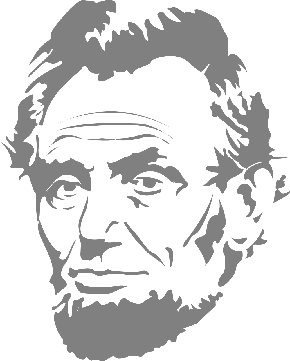 Abraham Lincoln Png Transparent Image (white, gray)