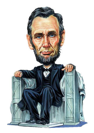 Abraham Lincoln Transparent Background (black, gray, indigo)