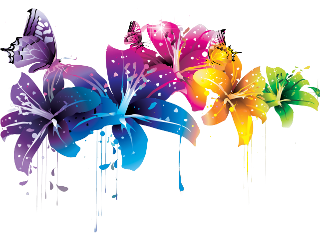 Abstract Flower Png Pic (black)