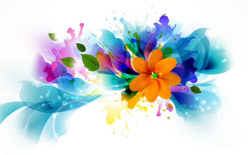 Abstract Flower Png Picture (lavender, black, beige, white)