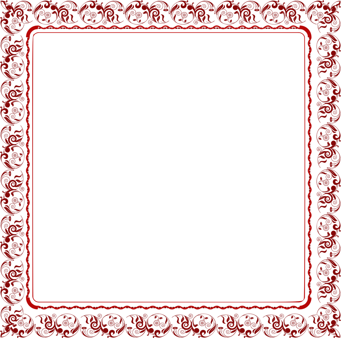 Abstract Frame Png Image (black, maroon)