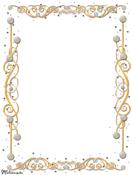 Abstract Gold Frame Png Transparent Image (black)