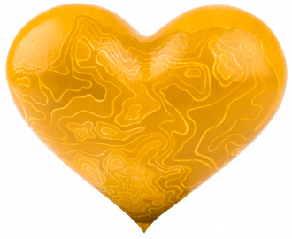 Abstract Gold Heart Png File (black, orange)