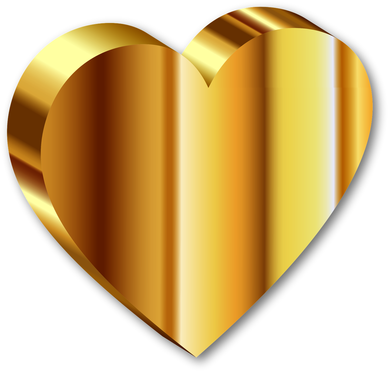 Abstract Gold Heart Png Image (orange, chocolate, maroon, beige, black)