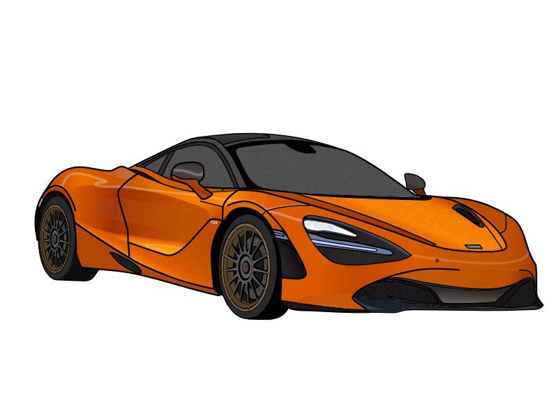 Mclaren 600Lt Spider Png Transparent (gray, chocolate, black, orange)