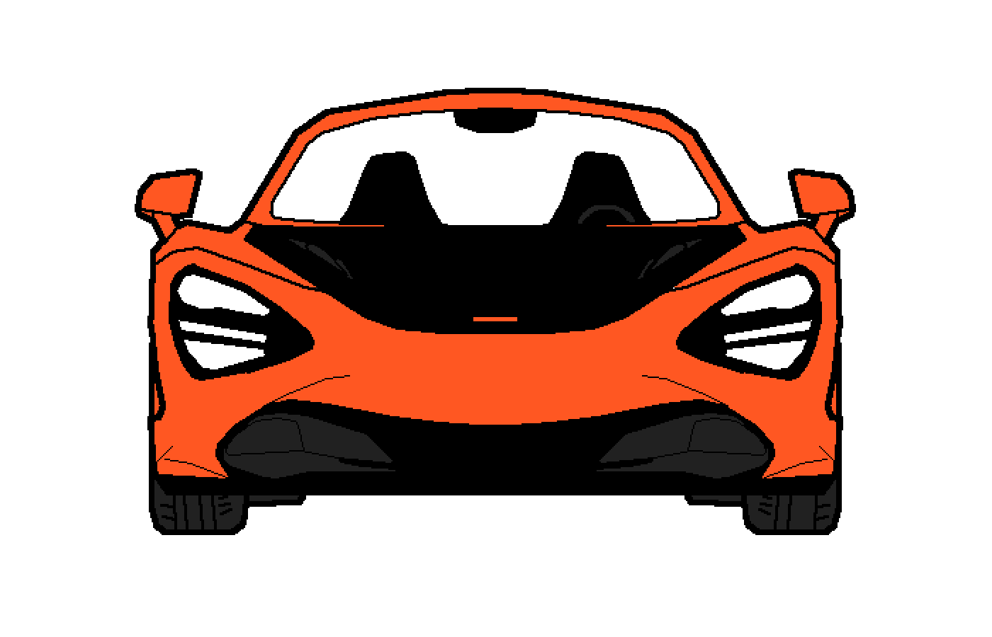 Mclaren 720S Png Image (white, chocolate, black)