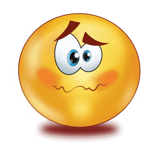 Scared Emoji Png Image (white, orange, maroon, chocolate, gray)