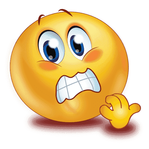 Scared Emoji Png Photo (white, orange, maroon, gray)