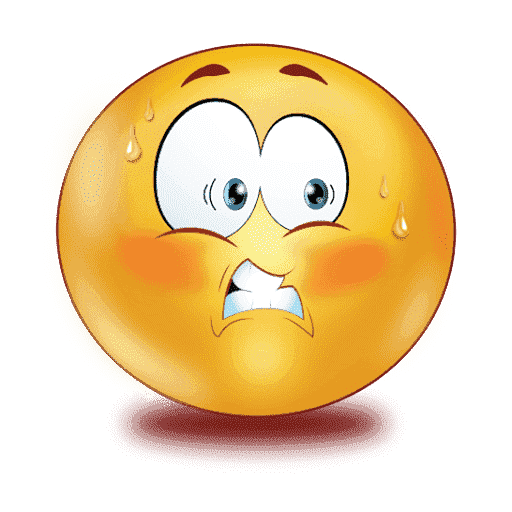 Scared Emoji Png Transparent Image (white, orange, maroon, chocolate, gray)