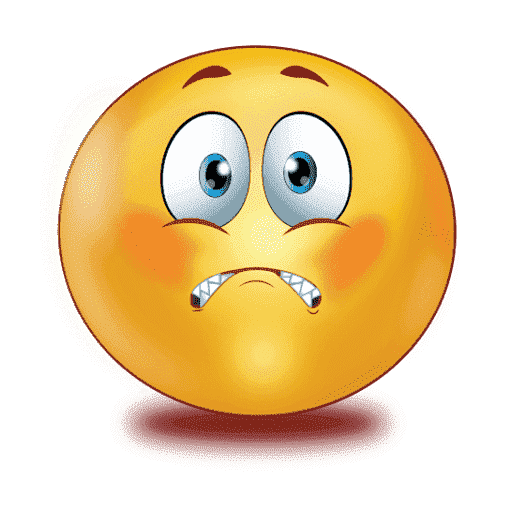 Scared Emoji Transparent Png (white, orange, chocolate, gray)