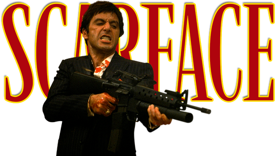 Scarface Png (black, maroon)